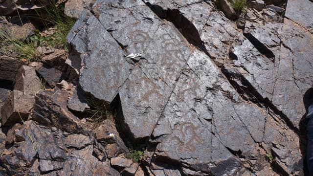 Миниатюра Ашрафсай (петроглифы Чаткальского хребта)